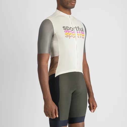 Jersey Sportful TRICOTA SUPERGIARA LOGO JRS BLANCA