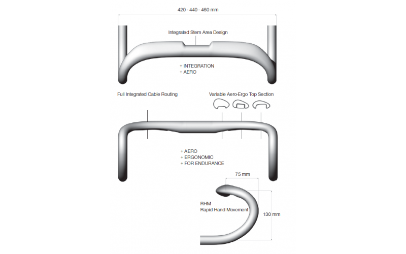 MANUBRIO RUTA DEDA SUPERZERO DCR 42MM 42CM