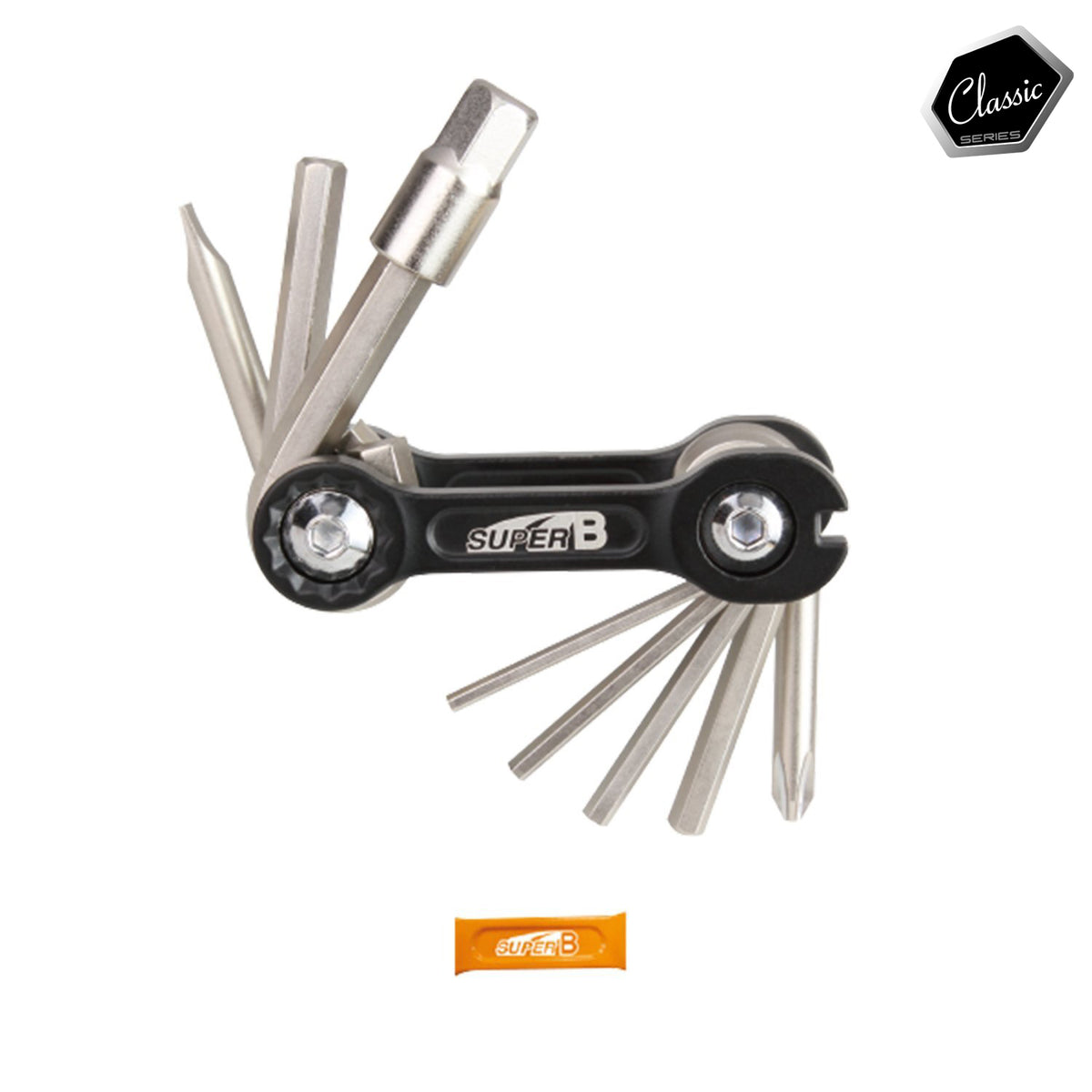 HERRAMIENTA PLEGABLE 10 EN 1 SUPER B MODELO TB-9870 SERIE CLÁSICA NARANJO PORTATIL
