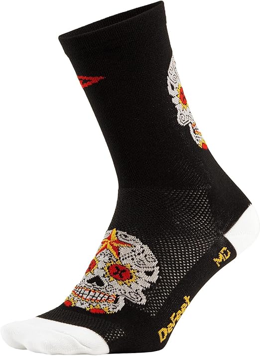 CALCETIN DEFEET AIREATOR 5 SUGAR SKULL BLACK WHITE