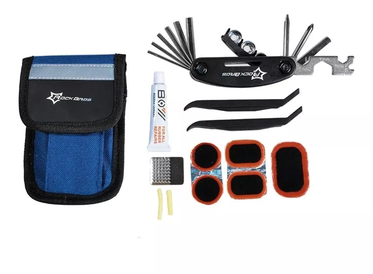KIT HERRAMIENTAS ROCKBROS 16 EN 1 SET REPARACIÓN BICICLETA