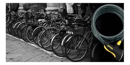 CANDADO ONGUARD ESPIRAL CLAVE DOBERMAN 185CMS X 10M NEGRO