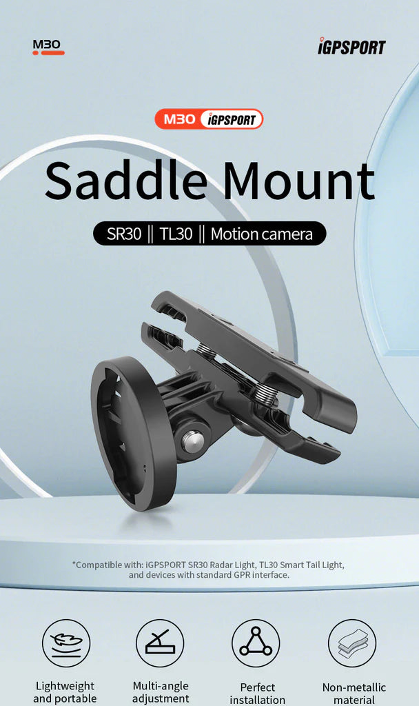 SOPORTE IGPSPORT M30 PARA SILLIN LUZ RADAR O CAMARA