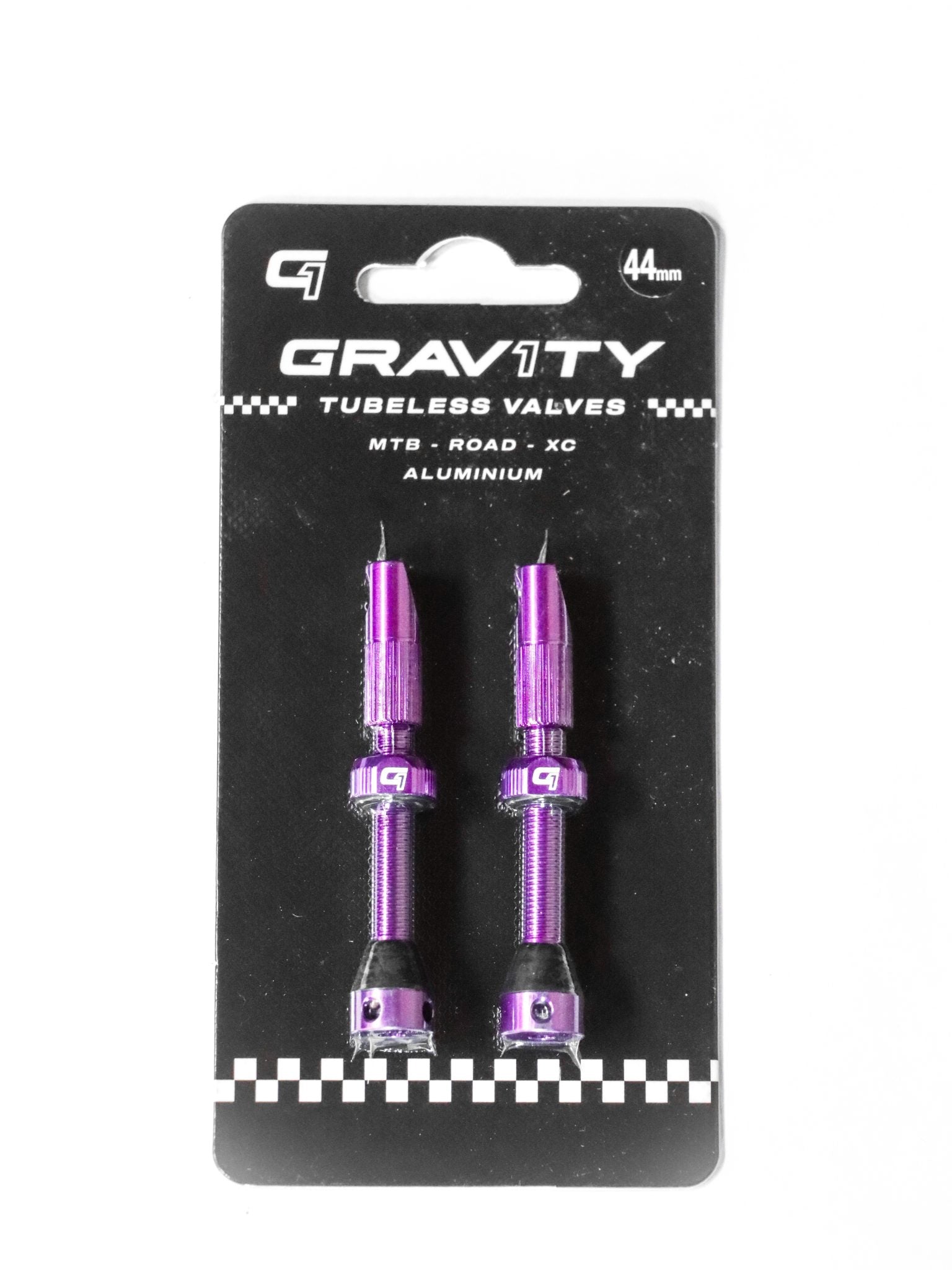 KIT VALVULAS GRAVITY 1 TUBELESS 44mm MORADA