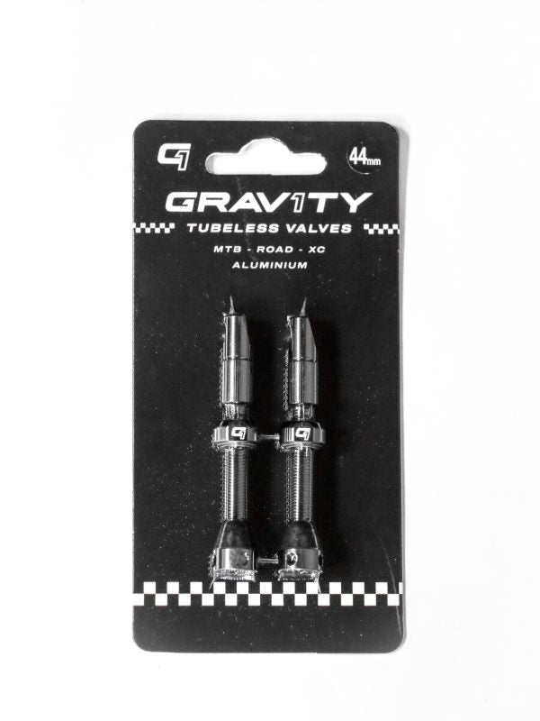 KIT VALVULAS GRAVITY 1 TUBELESS 44mm NEGRA