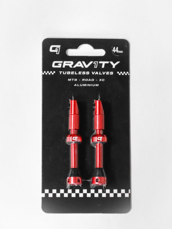 KIT VALVULAS GRAVITY 1 TUBELESS 44mm ROJA