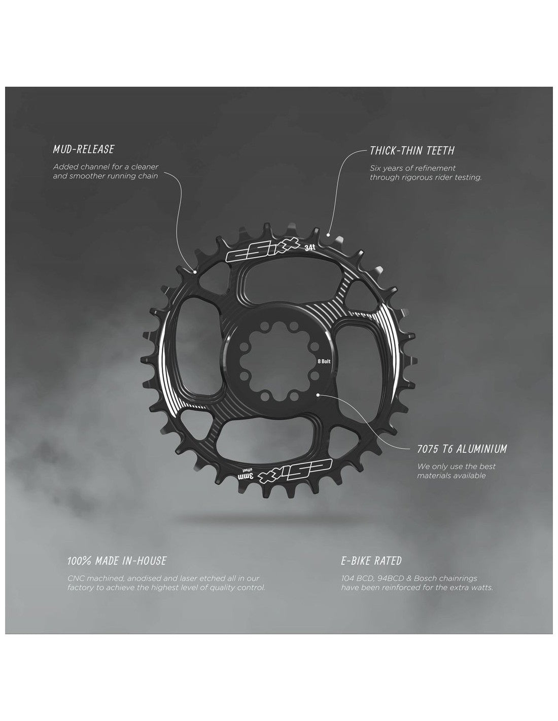 CORONA CSIXX PARA SRAM T-TYPE 32T 3MM 8 BOLT