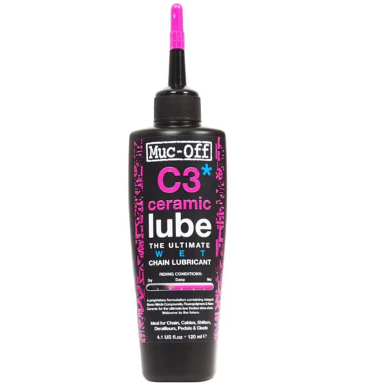 LUBRICANTE MUC-OFF C3 CERAMICO INVIERNO  WET LUBE 120ML