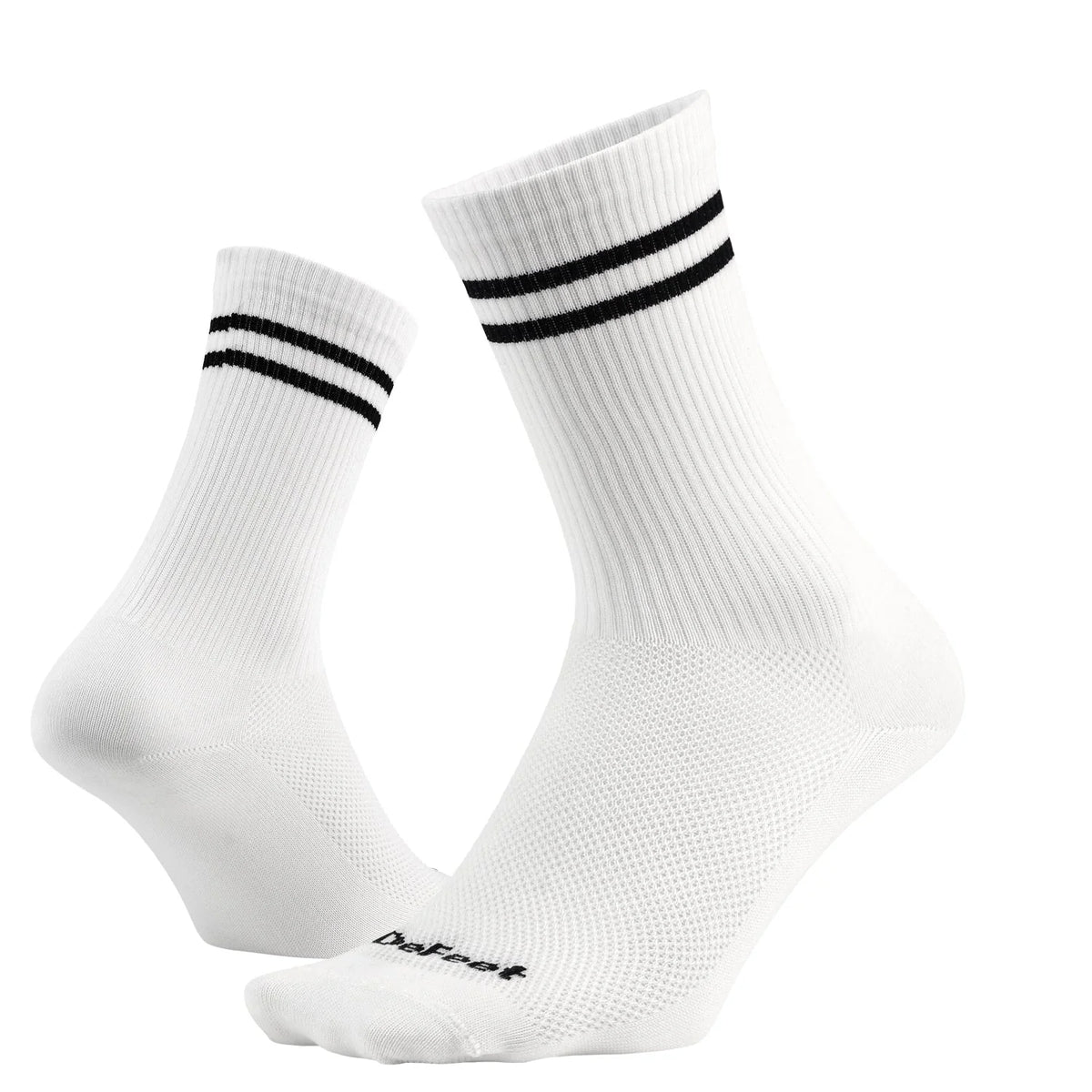 CALCETIN DEFEET AIREATOR 6 RIBBED ALL STAR WHITE BLACK