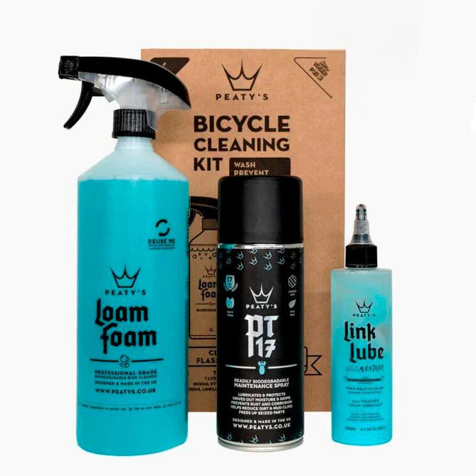 Kit Limpieza Bicicleta Espuma de Lavado, Spray de Mantencion y Lubricante Cadena Peaty&#39;s