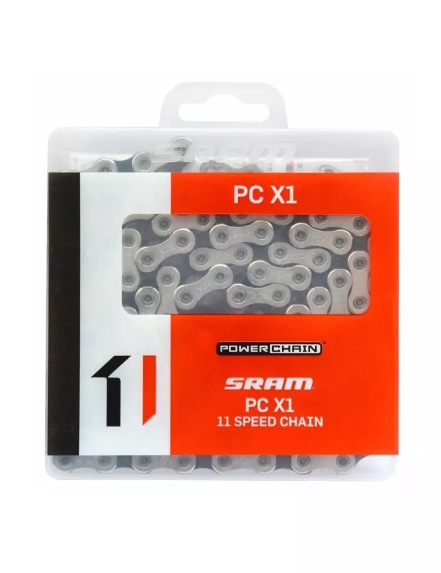 CADENA SRAM 11V PC-X1 PLATA 118 LINKS