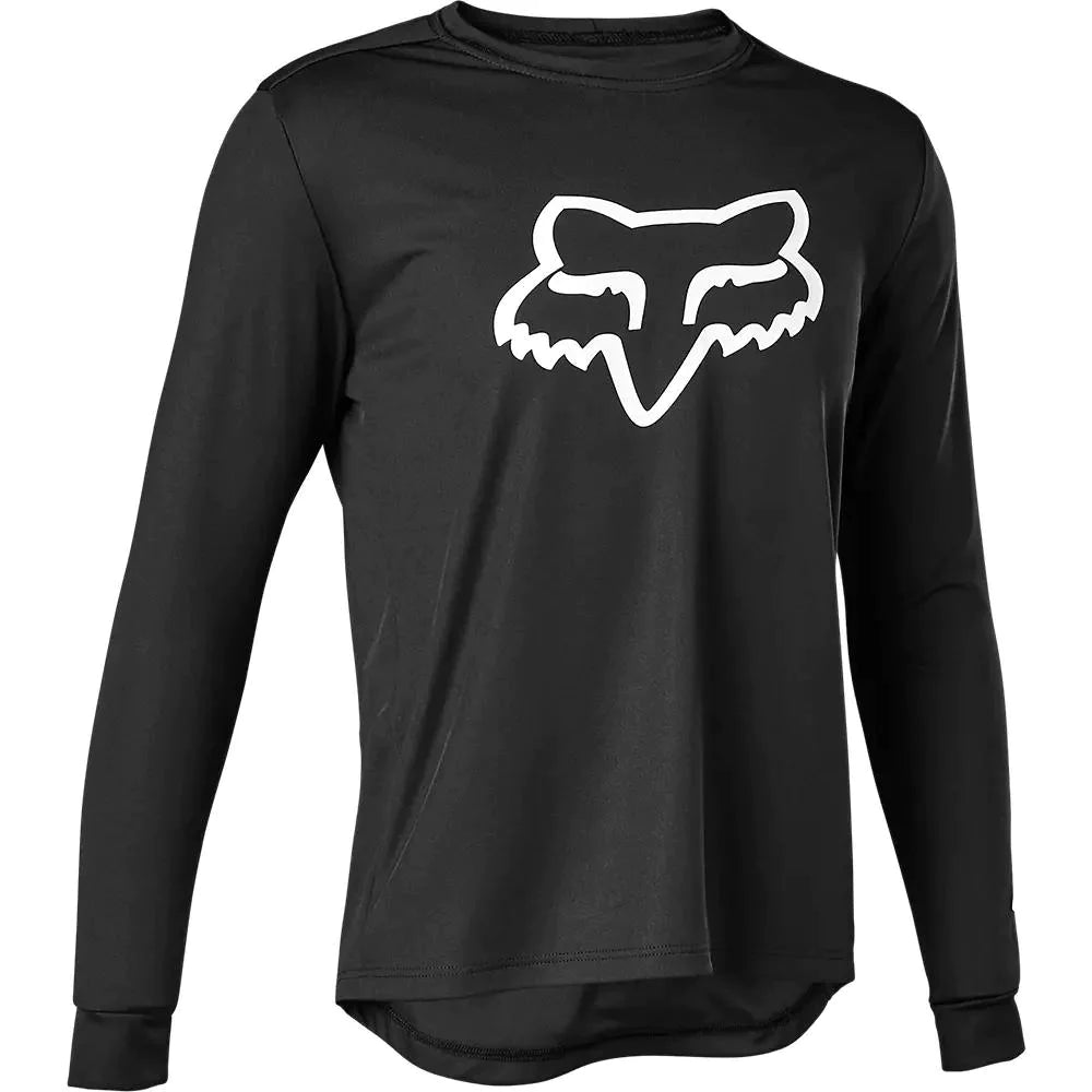 Polera Bicicleta Nino Ranger Manga Larga Negro Fox
