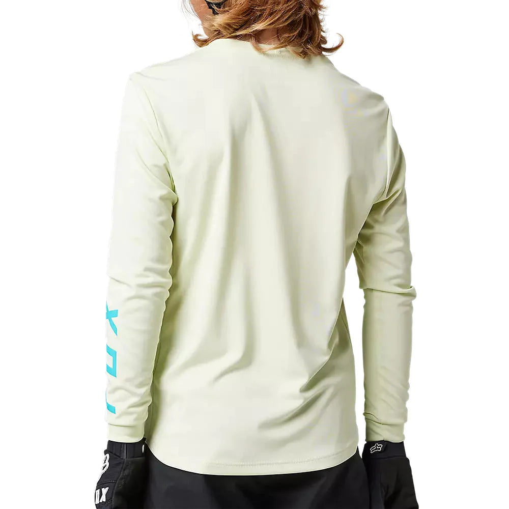 Polera Bicicleta Niño Ranger Manga Larga Blanco Hueso Fox