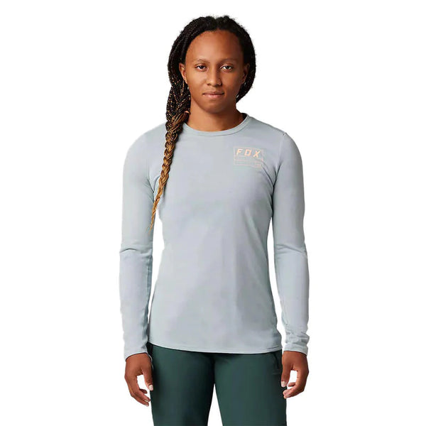 Polera Bicicleta Mujer Manga Larga Ranger Drirelease® Gris Fox