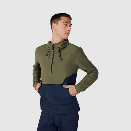 Chaqueta Cortavientos Bicicleta Canguro Ranger Verde Oliva Fox