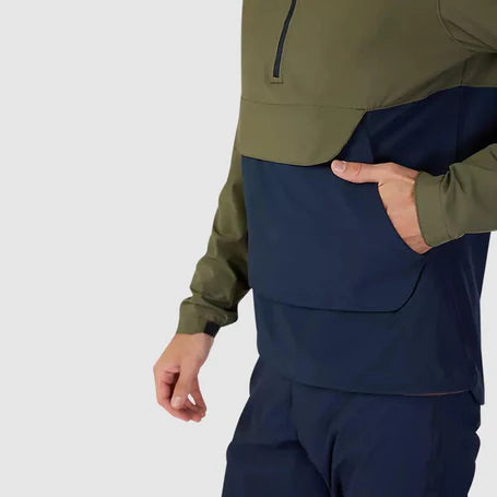 Chaqueta Cortavientos Bicicleta Canguro Ranger Verde Oliva Fox