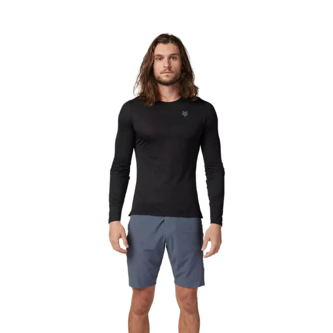 Polera FOX Flexair Ascent Manga Larga Negro