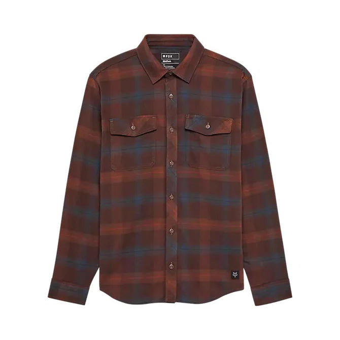 CAMISA FOX SURVIVALIST CORE FLANNEL LS DRK BRN