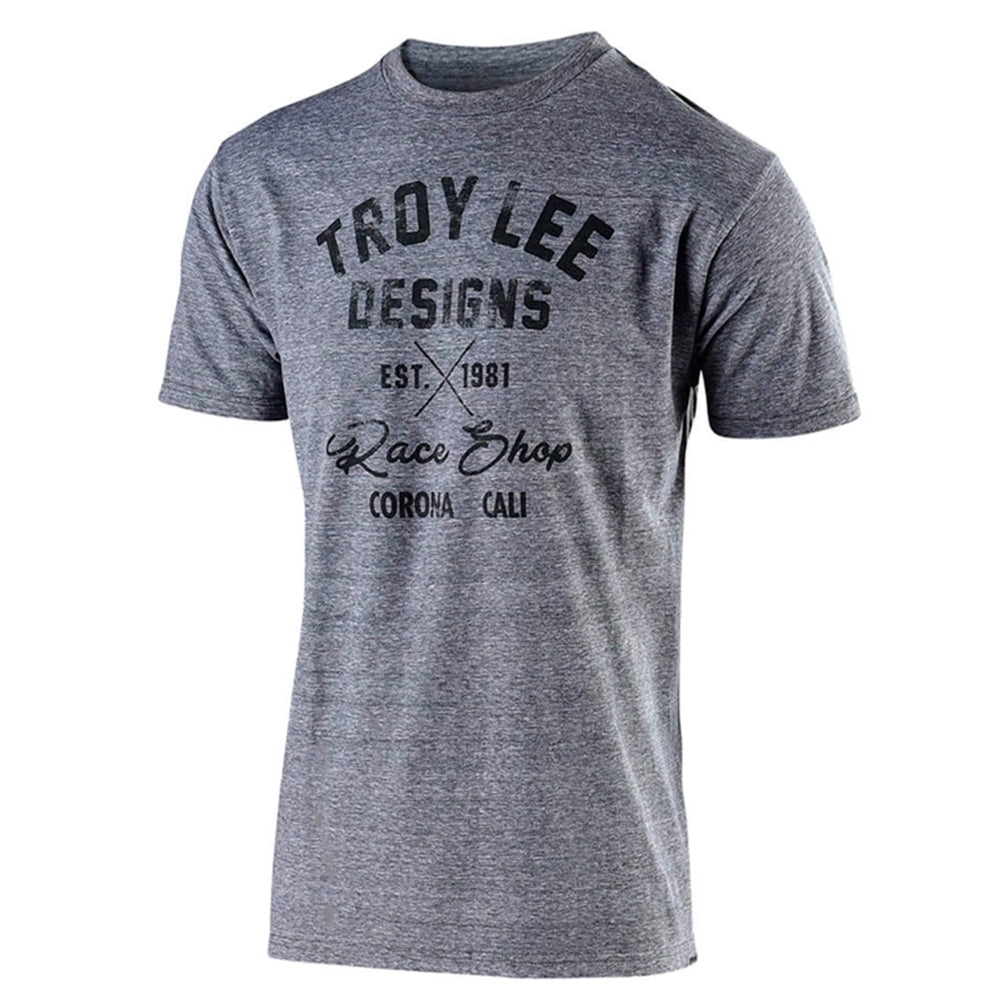 Polera Troy Lee Vintage Race Shop Gray Snow M