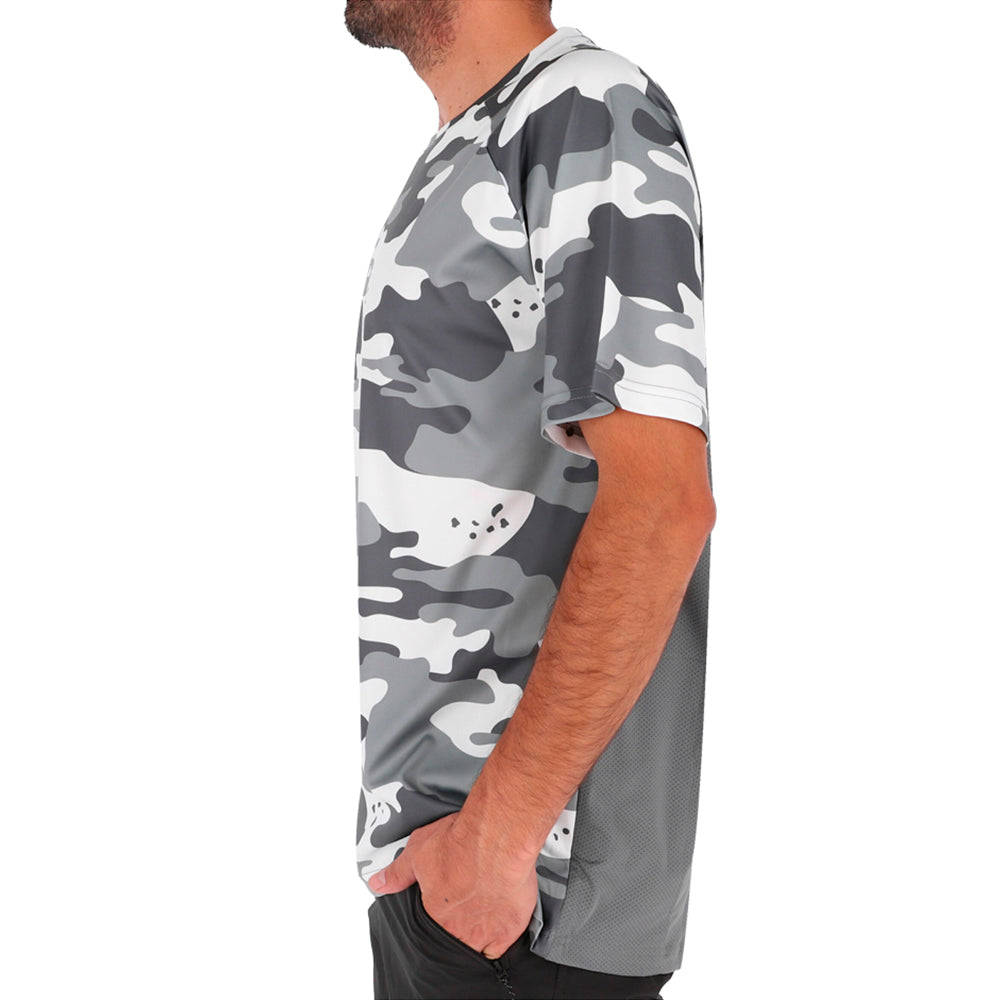 Polera Oakley MTB Trail Running Camo Neutral Gray L