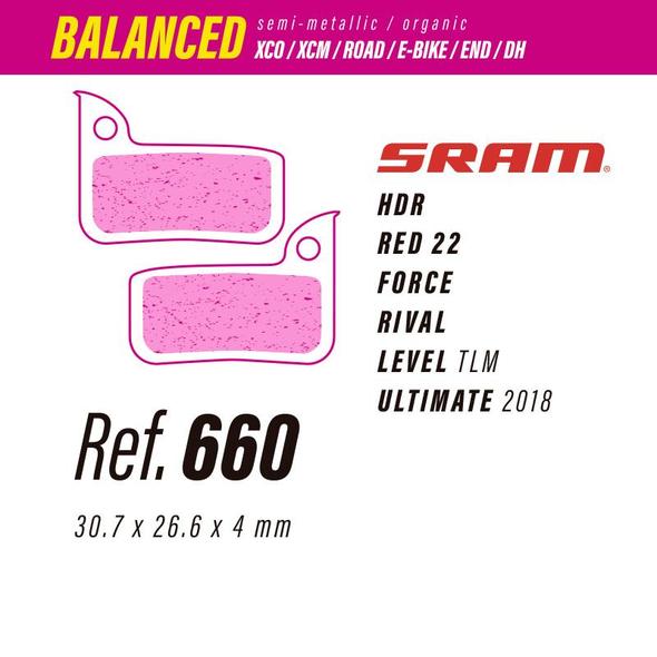 Pastillas Less Balanced Para Sram HDR, RED 22, FORCE, RIVAL, LEVEL ULT