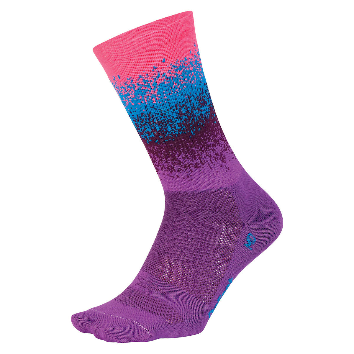 Calcetín DeFeet Aireator 6&quot; Barnstormer Ombre (Wildberry/Dawson/Process Blue/Hi-Vis Pink)