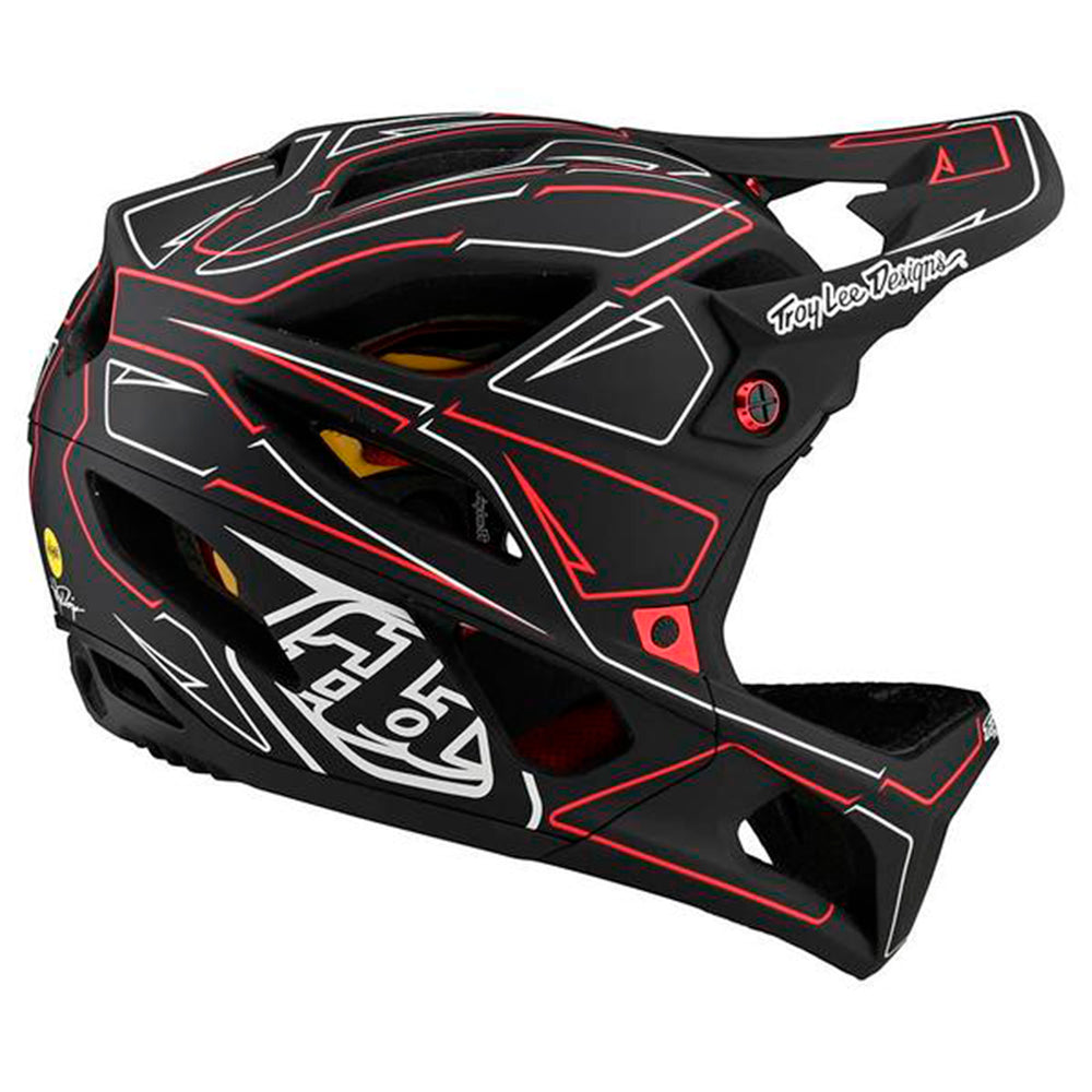 Casco Troy Lee Stage Pinstripe Black Red