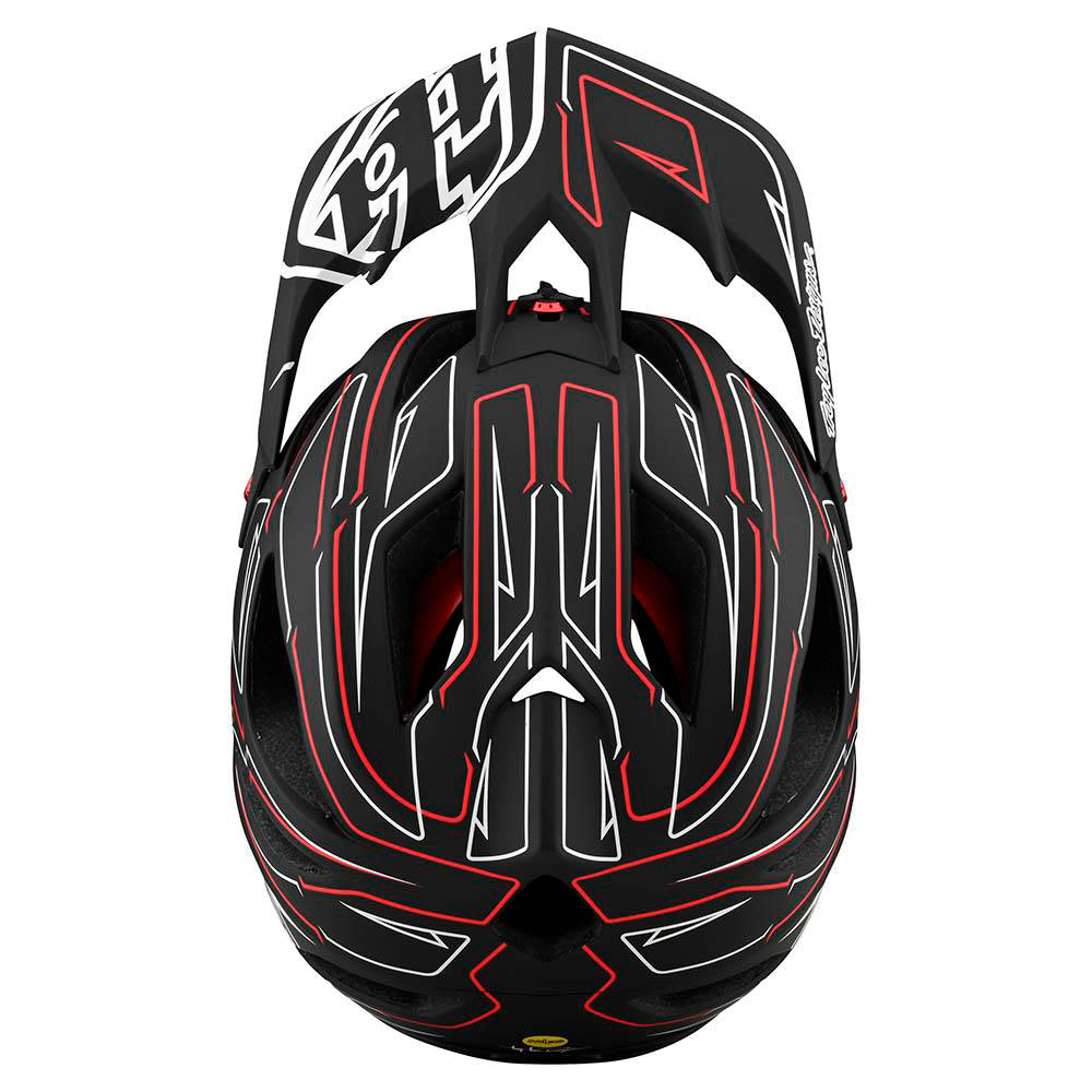 Casco Troy Lee Stage Pinstripe Black Red