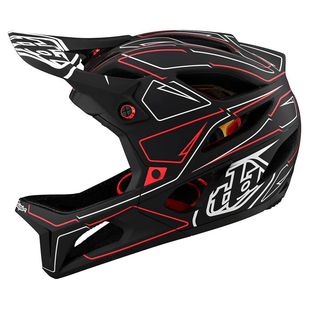Casco Troy Lee Stage Pinstripe Black Red