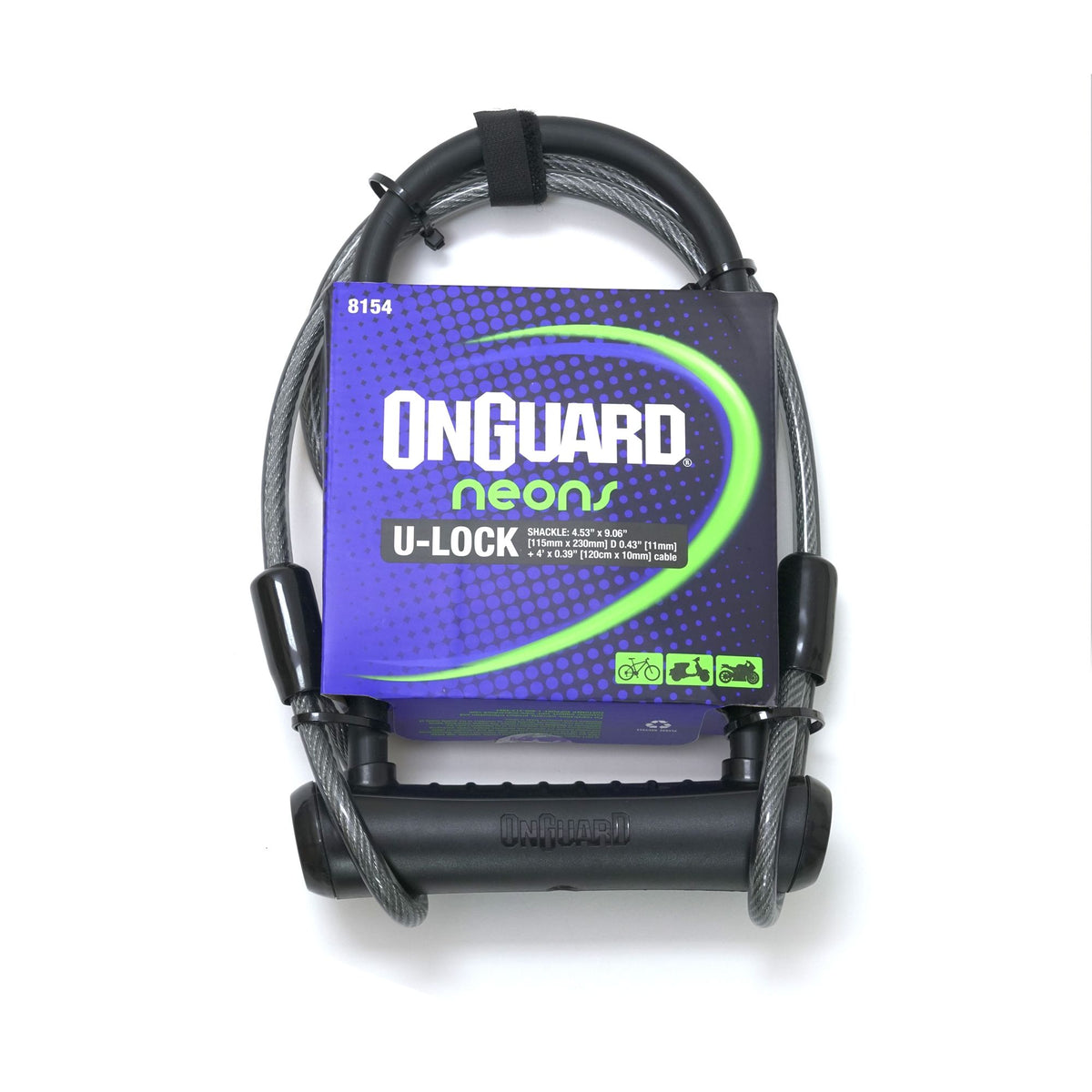 Candado On Guard U-Lock Neon Series DT Negro