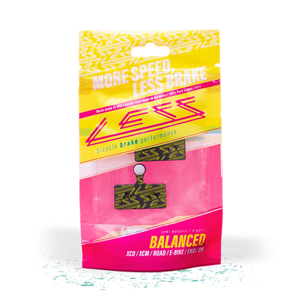 Pastillas de Freno Less Brakes Shimano XT XTR SLX Balanced SEMI METALLIC  ORGANIC