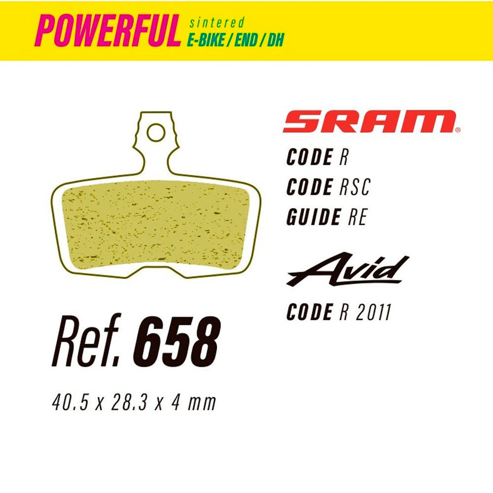 Pastillas de Freno Less Brakes Sram Code Guide  Avid Code POWERFUL SINTERED