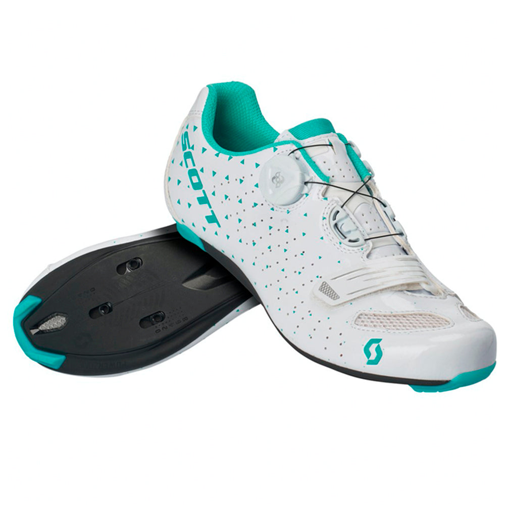 Zapatilla de Ruta Scott Comp Boa Lady White Turq