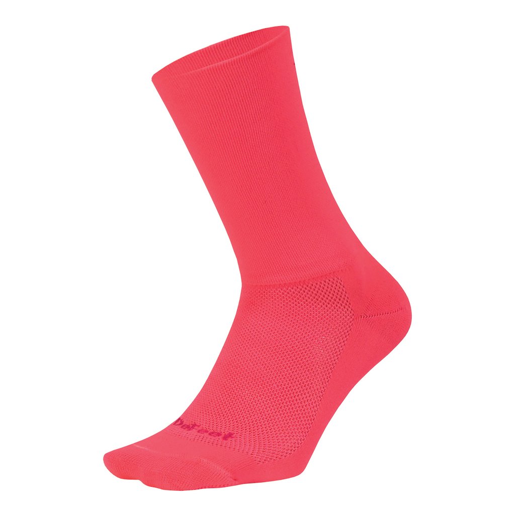 Calcetín DeFeet Aireator 6&#39;&#39; D-Logo Double Cuff Hi-Vis Pink Solid Color